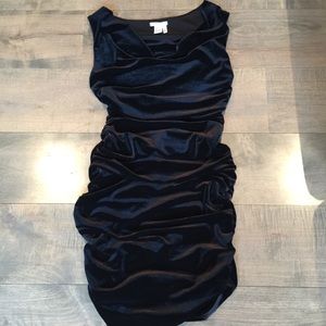 H&M Black velvet dress, XS